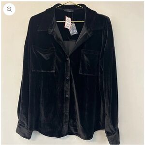 Women’s Velvet Long Sleeve Black Small